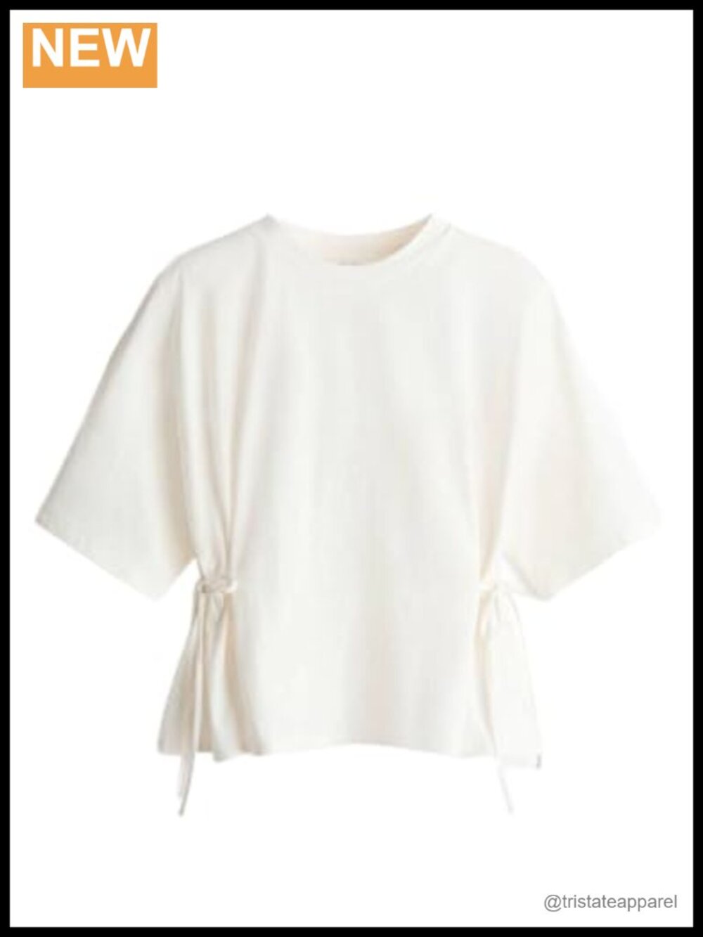 Women's Cotton Spandex Peplum Blouse with Side Tie Detail